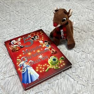 Disney 5-Minute Christmas Story Hardcover Book and Rudolph Stuffed Animal Plush